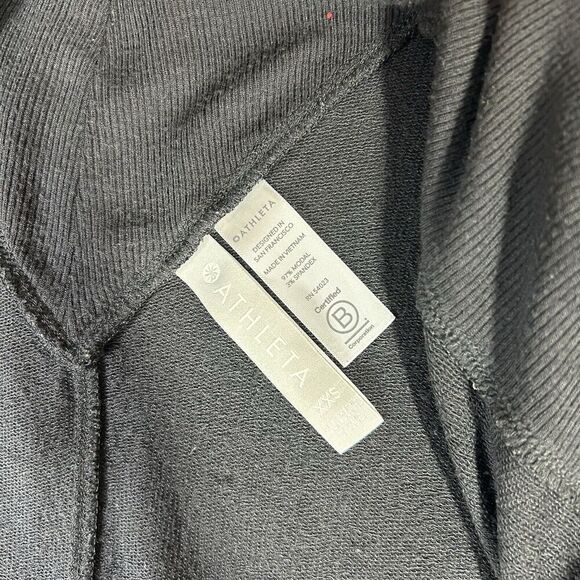 Athleta Cardigan Womens 2XS Pranayama Wrap Open Front Athletisure Black Yoga - Picture 3 of 6